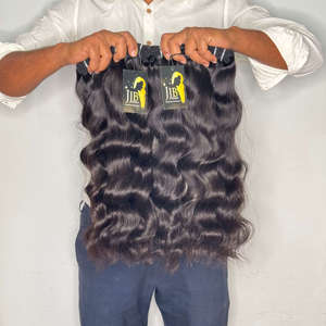 Paquete de Cabello Natural Indio con Cutícula Alineada, Proveedores de Cabello Humano Brasileño Ondulado Profundo, Paquetes de Cabello Brasileño Ondulado Virgen - Product Image 1