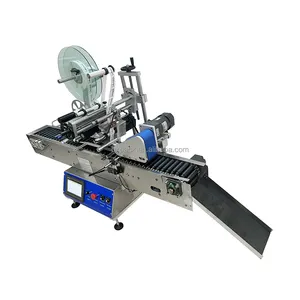 Good Price Customized Round Bottle Table Top Roll Small Labeling Machine With 1.5meters Conveyor