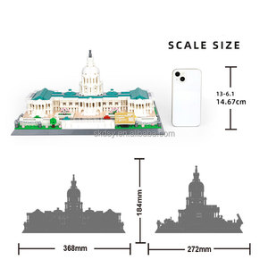 5235 Kit de modelo de plástico para <span class=keywords><strong>Edificio</strong></span> del Capitolio DE LOS Estados Unidos, juguete de construcción educativo para niños inspirado en Washington D.C. América - Product Image 4
