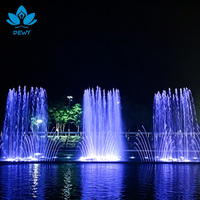 Fontaine oscillante 3D avec LED RGB DMX512 à changement de couleur, faisceau circulaire super puissant pour spectacle en lac de parc urbain