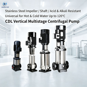 Pompe centrifuge verticale multi-étages électrique, pompe à eau multi-étages pour conduites, pour l'augmentation de la pression d'eau en usine et domestique - Product Image 6