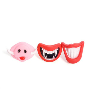 Sıcak satış premium vampir dişleri komik gıcırtılı köpek dişleri oyuncak vinil cadılar bayramı pet oyuncaklar - Product Image 5