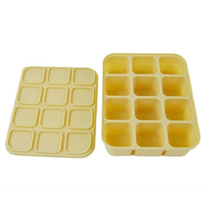 Boîte à goûter pour enfants, récipient de stockage pour aliments pour bébés avec couvercle, silicone de qualité alimentaire sans BPA, réutilisable, compatible micro-ondes, 4 compartiments - Product Image 5