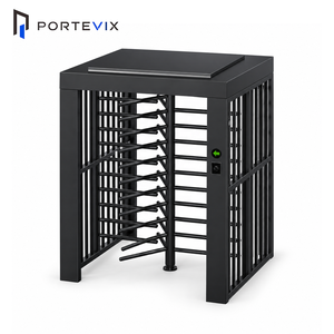Tourniquet biométrique pleine hauteur avec contrôle d'accès anti-écrêtlement, RFID et empreinte digitale, portillon haute sécurité pour parc industriel et communauté - Product Image 1