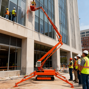 Mini grúa de araña hidráulica sobre orugas con certificado Ce, elevador de pluma telescópico compacto para trabajos de construcción en espacios reducidos - Product Image 3
