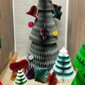 Boîte d'emballage personnalisable en forme de cœur en papier nid d'abeille, design artisanal, pour décorations de Noël intérieures et extérieures, facile à utiliser - Product Image 4