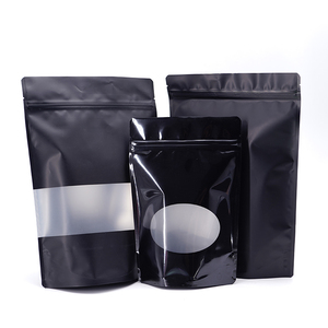 Bolsas de Mylar Negras Mate de Plástico con Cierre Ziplock y Ventana Transparente, Bolsas de Aluminio para Snacks, Pedido Mínimo 500 Unidades - Product Image 4