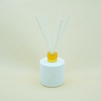 Verre dégradé de luxe pour bouteille de diffuseur de roseaux 100ml 150ml 200ml en forme de cylindre avec des bâtons de fibres bouteille d'huile essentielle plate