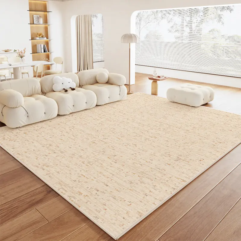 Tapis de chambre à coucher salon couleur unie lumière silencieuse luxe velours lavable étanche simple table basse maison tapis de sol