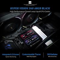 Thermalright Hyper Vision ARGB noir 360 mm refroidisseur d'eau Aio pour affichage de température de CPU