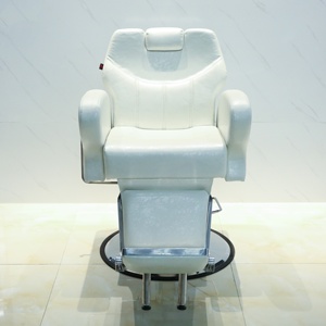 Chaise de Barbier de Luxe Blanche pour Salon de <span class=keywords><strong>Coiffure</strong></span> et Maquillage, Design Tendance, Offre Spéciale - Product Image 5