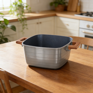 <span class=keywords><strong>Set</strong></span> di Pentole Classico da 12 Pezzi Quadrato per Pentola Antiaderente Blue Diamond con Manico in Bakelite Placcato Oro Ecologico - Product Image 5