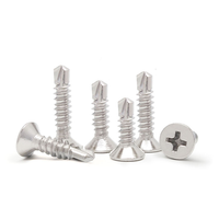 DIN7504P 304 vis autotaraudeuses Phillips à tête fraisée en acier inoxydable, vis à queue Tek à tête plate M2.9-M6.3