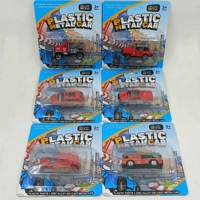 Mini-voitures miniatures en métal à rétrofriction, ensemble de véhicules militaires, de course, de karting, de bus, de pompiers, de police et de camions d'ingénierie pour enfants, vente en gros