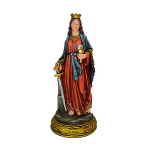 Statue religieuse de Sainte Barbe en résine, vente directe usine - Product Image 1