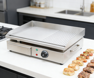 Gril à gaz plat multifonctionnel en acier inoxydable 2026 pour restaurants, certifié CE - Product Image 1