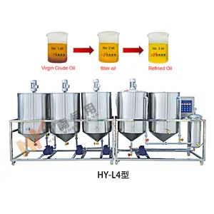 Máquina de refino de óleo de palma comercial para refinaria de óleo de sementes de algodão, óleo de soja e óleo de refino