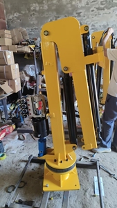 Hydraulic Lifting Mini-Kran winde Tragen Sie einen tragbaren kleinen Klapp armkran mit fern gesteuerter elektrischer Winde - Product Image 2
