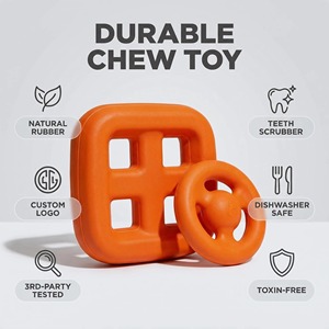 Jouets pour chiens personnalisés indestructibles, jouet à mâcher durable pour les chiens agressifs, sûr, non toxique, en caoutchouc naturel, OEM ODM - Product Image 2
