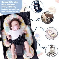 Coussin de siège auto souple réversible 2 en 1 pour bébé, parfait pour siège auto, poussette, videur