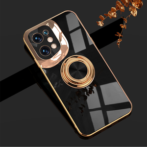 Cubierta protectora de teléfono TPU de silicona fina a prueba de golpes galvanizada con soporte de anillo 360 <span class=keywords><strong>para</strong></span> <span class=keywords><strong>OPPO</strong></span> Find X5 X3 Pro Reno8 Pro A96 - Product Image 2