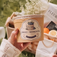 Autocollants décoratifs personnalisés pour assiettes de desserts - Étiquettes adhésives imperméables pour bols à fruits, yaourts et emballages de pâtisseries