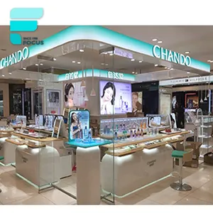 Brand High-End Mall Nail Kiosk Luxe Parfum Cosmetische Scherm Showcase En Staat Voor Make Up Winkel