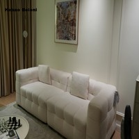 Vente en gros directe d'usine de canapés modulaires en tissu de laine d'agneau haute résilience meubles d'intérieur pour salon pour hôtel appartement