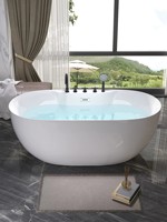 Bak Mandi Akrilik Mewah Model Berdiri Bebas untuk Rumah & Spa Hotel