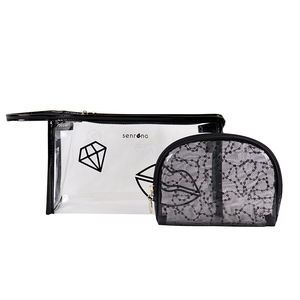 custom Clear PVC <b>Makeup</b> Bag With Lips And Diamond Print Waterproof Cosmetic Case <b>For</b> Travel Toiletry <b>Storage</b> With Zipper - Product Image 6