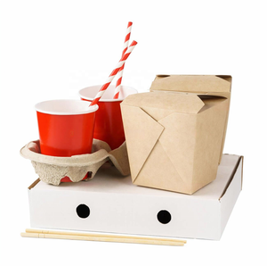 Caja de embalaje de papel de hamburguesa de pepita de pollo patatas fritas desechables biodegradables de grado alimenticio 100% - Product Image 3
