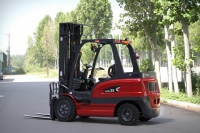 Chariot élévateur tout-terrain diesel Solreign 3,5 tonnes 4x4, mât à 3 sections, certifié CE EPA, pour usage agricole, extérieur, terrain accidenté, entrepôt