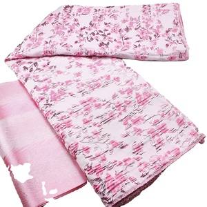 2023 बेबी पिंक अफ्रीकी जरी कपड़े Jacquard जामदानी डिजाइन ब्रोकेड Jacquard कपड़े उच्च गुणवत्ता के लिए पार्टी शादी की पोशाक - Product Image 1