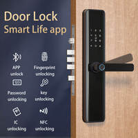 Cerradura Inteligente WiFi de Doble Plataforma Tuya TTlock, Cerradura Biométrica de Aleación de Aluminio con Huella Dactilar, Entrada sin Llave para Airbnb, Hotel, Hogar