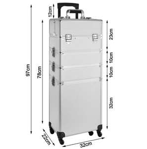 Lockable <strong>Makeup</strong> Train <strong>Case</strong> <strong>on</strong> <strong>Wheels</strong> Professional <strong>Makeup</strong> Luggage Trolley <strong>Case</strong> for Hairstylist - Product Image 6