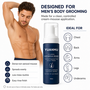 Spray dépilatoire pour hommes, sans rasage, indolore, pour poitrine, dos, jambes, bras, aisselles, crème dépilatoire rapide pour le corps - Product Image 4