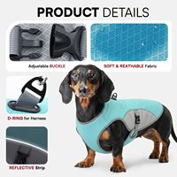 Veste rafraîchissante pour chien d'extérieur, tissu respirant et évaporatif, gilet anti-chaleur avec bande réfléchissante de sécurité