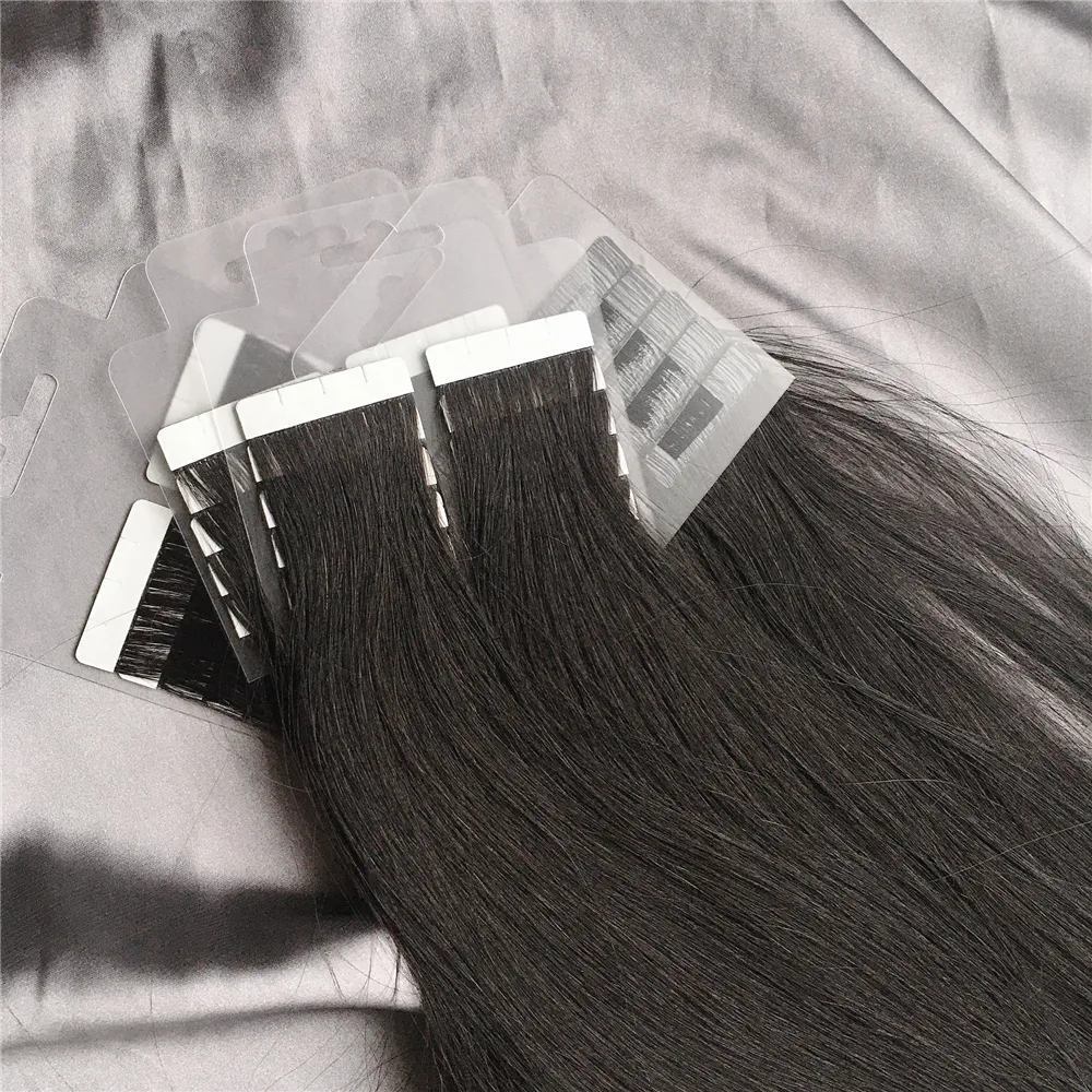 Ruikang Hair 10A Cuticle Aligned Extensions Human 26 Inches Skin Weft Tape Hair