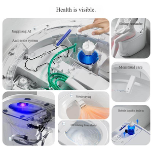 Inodoro Inteligente Automático Moderno en Oferta, Inodoro de Cerámica con Bidé, Montado en el Suelo, Control Remoto Incluido, Drenaje S-Trap/P-Trap - Product Image 5