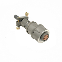 Conector circular 2PM Enchufe hembra sin blindaje 2PM14K4QA2 Cubierta negra Enchufe recto Conector eléctrico 400 ℃ Fibra de vidrio de baquelita