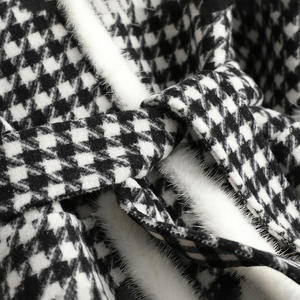 Hiver Laine Tranchée <span class=keywords><strong>Manteau</strong></span> <span class=keywords><strong>De</strong></span> Luxe Vison Col <span class=keywords><strong>De</strong></span> Fourrure Dames <span class=keywords><strong>Poule</strong></span> Laine Cachemire Manteaux - Product Image 4