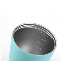 Mug isotherme en acier inoxydable à double paroi de 12 oz, réutilisable, écologique, portable, avec couvercle à vis, 12-24h