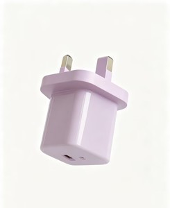 Cargador de pared de 45W con enchufe británico, PD PPS, carga rápida, puerto dual USB A tipo C, adaptador de corriente de viaje para teléfono, tableta, portátil, color morado - Product Image 2
