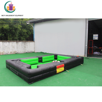 Table de billard gonflable avec ensemble de ballons de football de billard kits de réparation unisexes/sac d'emballage en PVC jeu de football 3 ans commercial