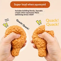 Jouet anti-stress en plastique de 21 cm en forme de grosse jambe de poulet, bloc de construction fait main, à presser, pour tous les âges et tous les genres