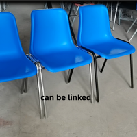 Chaise de tribune empilable en plastique pour commande d'usine, sièges arrière de stade, chaises publiques pour écoles, hôpitaux, extérieur ou intérieur