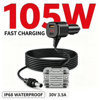Adaptateur de voiture Starlink Mini, chargeur de voiture Starlink Mini 3-en-1 stable 105W, cordon d'alimentation boostant, étanche IP68 pour camion et camping-car 2M/3M/5M