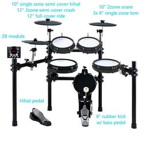 Venta al por mayor directa de fábrica: Batería electrónica negra de 5 tambores y 3 platillos - Ligera, fácil de enviar, suministro a granel transfronterizo - Product Image 2