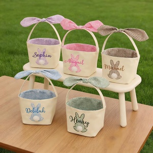 Novelty <strong>Easter</strong> Egg Hunts &amp; Party Favors Portable Polyester Embroidered Name <strong>Easter</strong> Egg Hunt Bag Personalized <strong>Easter</strong> Bunny Basket - Product Image 1