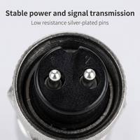 Connecteurs électriques M16-2A femelles en laiton 12V à 2 broches pour connexion de câbles audio et vidéo